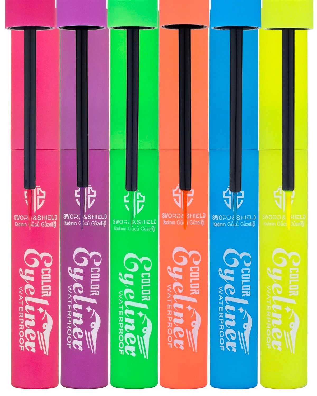 True Color 6 Renkli Neon Fırçalı Eyeliner