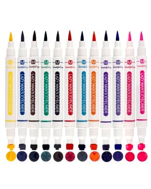 Çift Taraflı 12 Renk Pen Eyeliner Seti