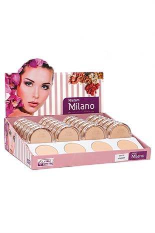 Madam Mılano Matte Pudra Aynalı 24'lü Paket