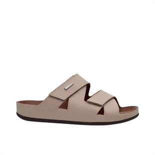 KategorisizOrtopedia Suya Dayanıklı Deri Erkek Terlik 2070 VİZON