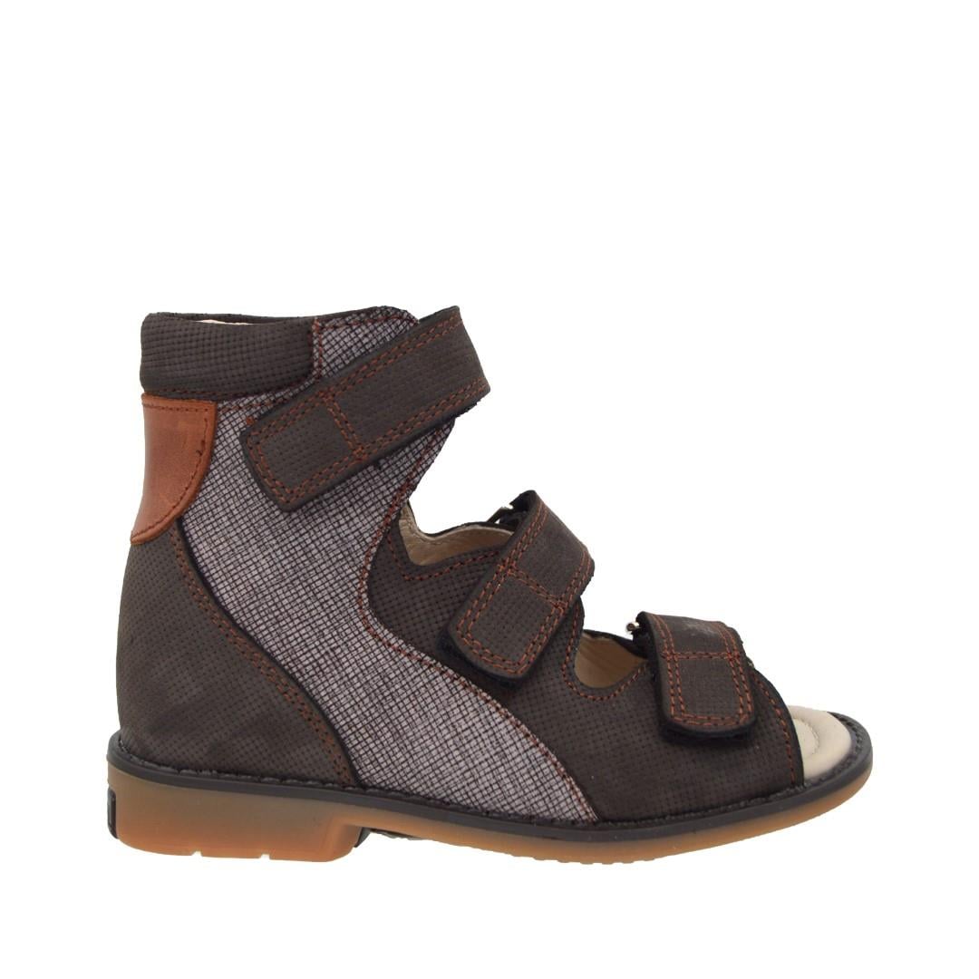Erkek Çocuk SandaletOrtopedia Tam Ortopedik Bileği Yüksek Çocuk Sandalet 1916 (26-30) KAHVE
