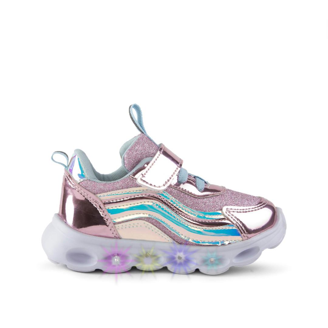 KategorisizBuckhead Trio Shiny Hologram Işıklı Bebek Spor Ayakkabı - BUCK4246 PEMBE - MAVİ