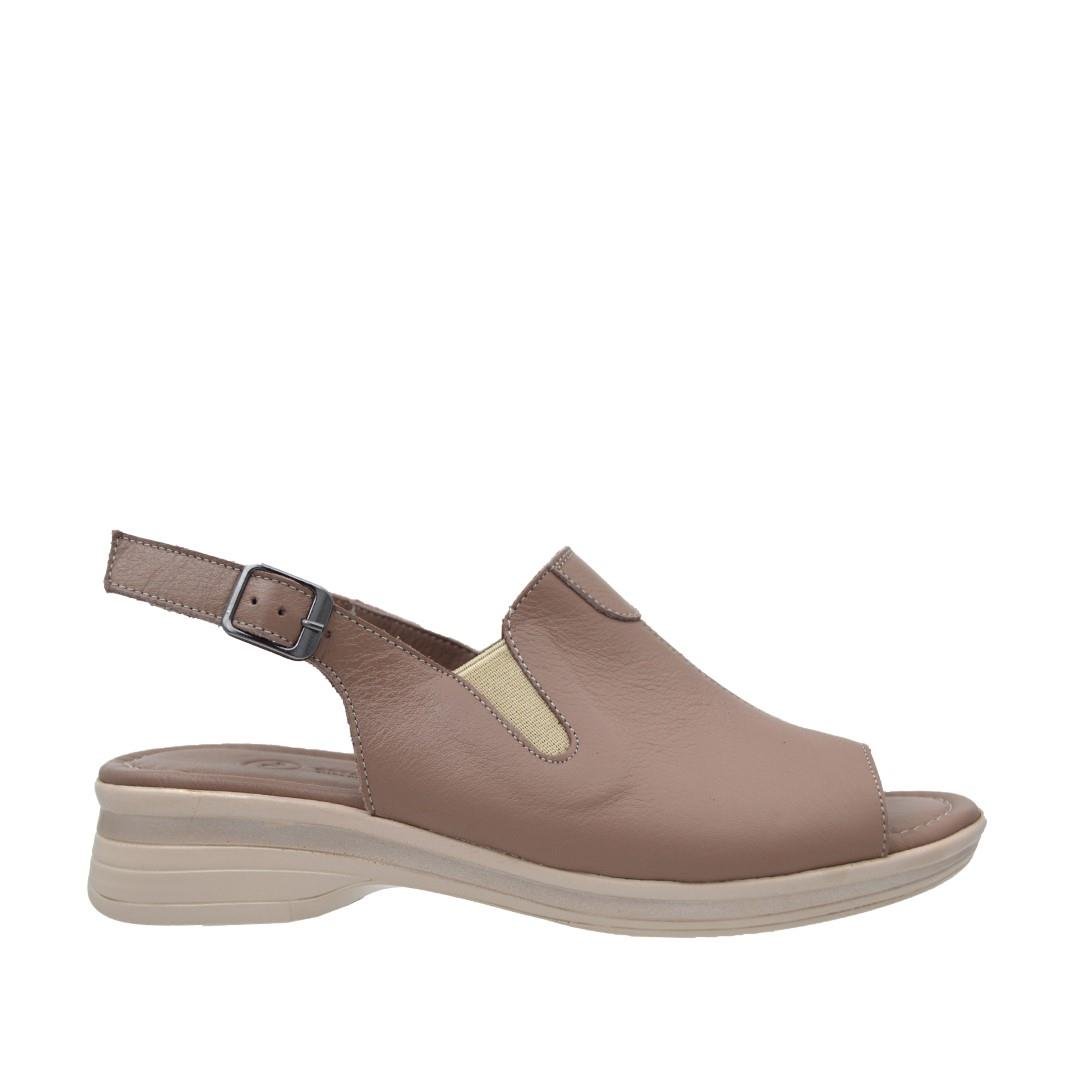 KategorisizOrtopedia Comfort Hakiki Deri Kadın Sandalet 2199 VİZON