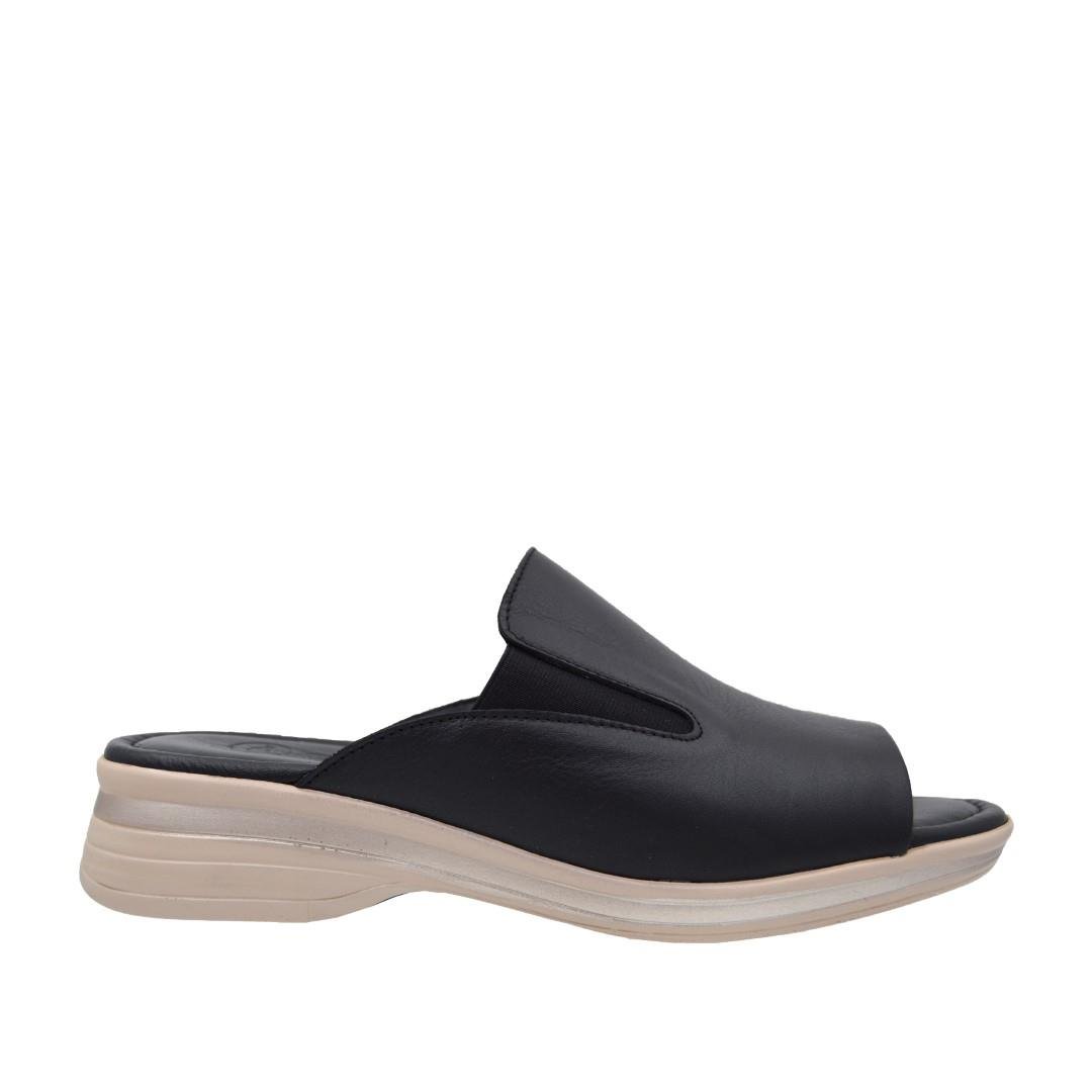 KategorisizOrtopedia Hakiki Deri Comfort Kadın Terlik 2200 SİYAH