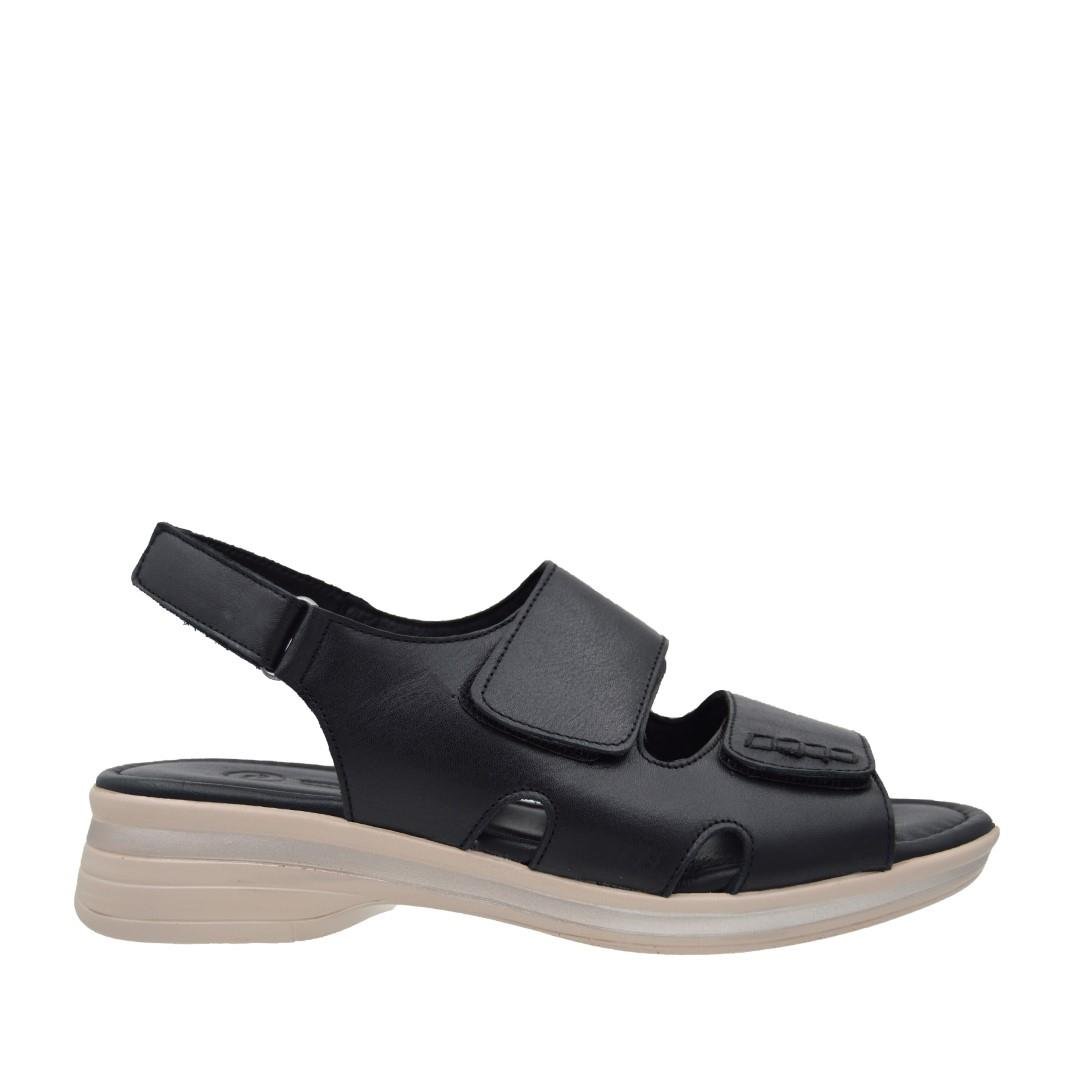 KategorisizOrtopedia Hakiki Deri Kadın Sandalet 2198 SİYAH