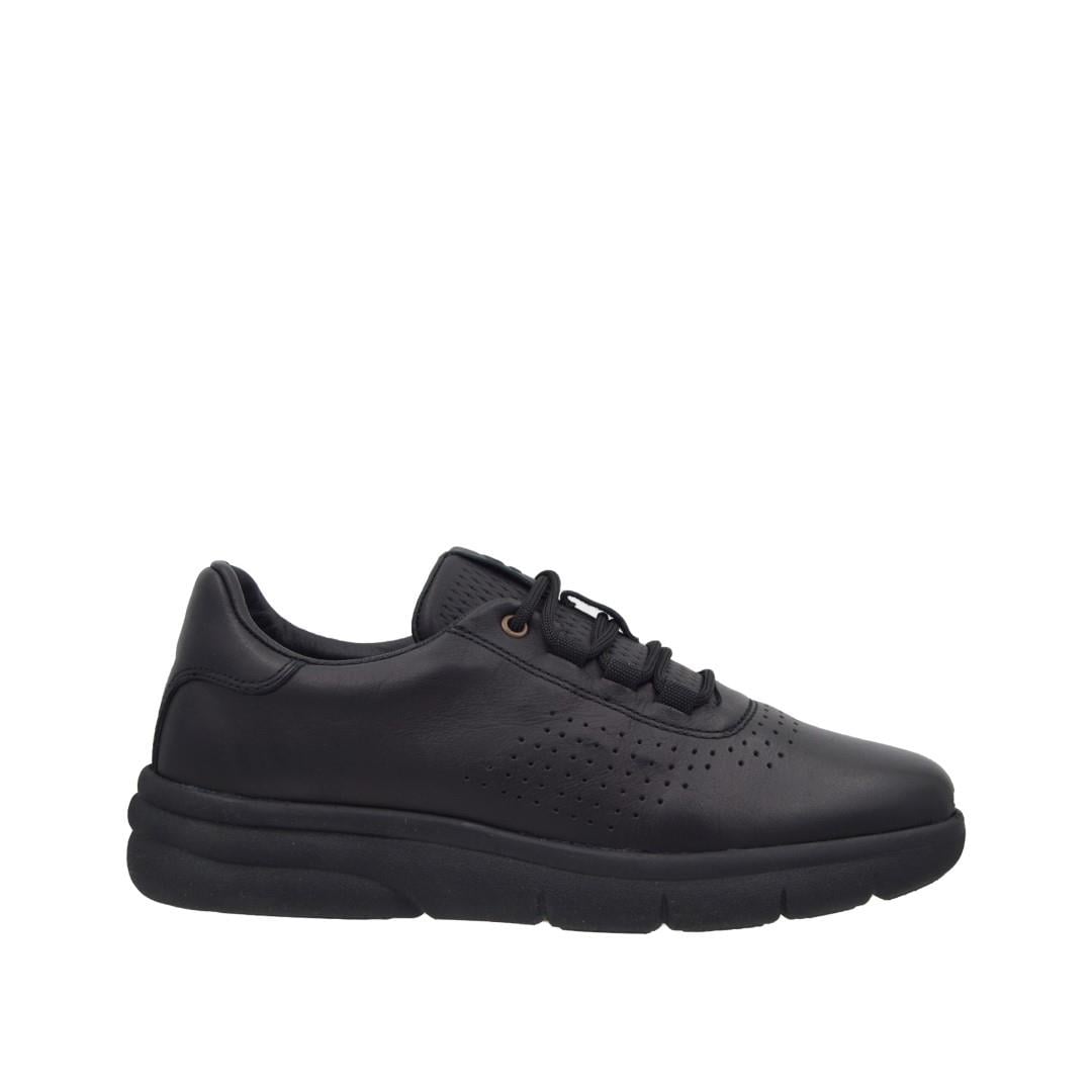 KategorisizOrtopedia Hakiki Deri Kadın SneakerSpor Ayakkabı 2152 SİYAH