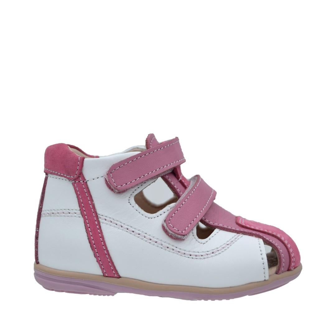 KategorisizOrtopedia İlk Adım Deri Sandalet İnce Taban 1120 - PEMBE - BEYAZ