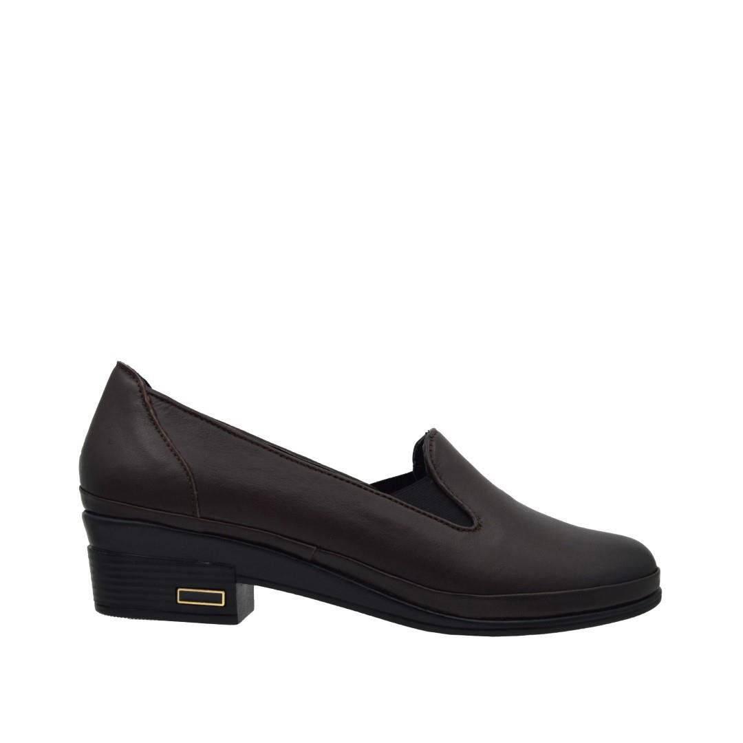 KategorisizOrtopedia Kadın  Comfort Topluklu Deri Ayakkabı 2223 KAHVE