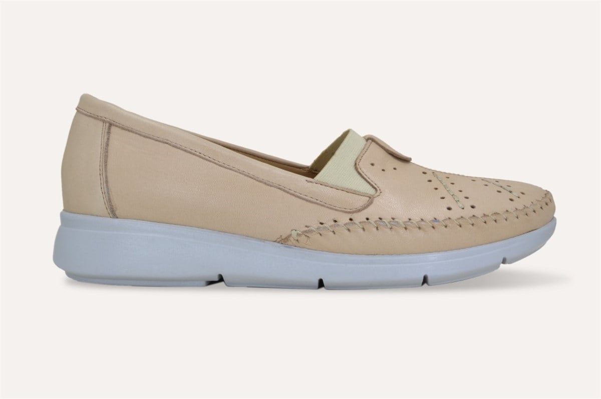 KategorisizOrtopedia Kadın Deri Ayakkabı 1601 - BEJ