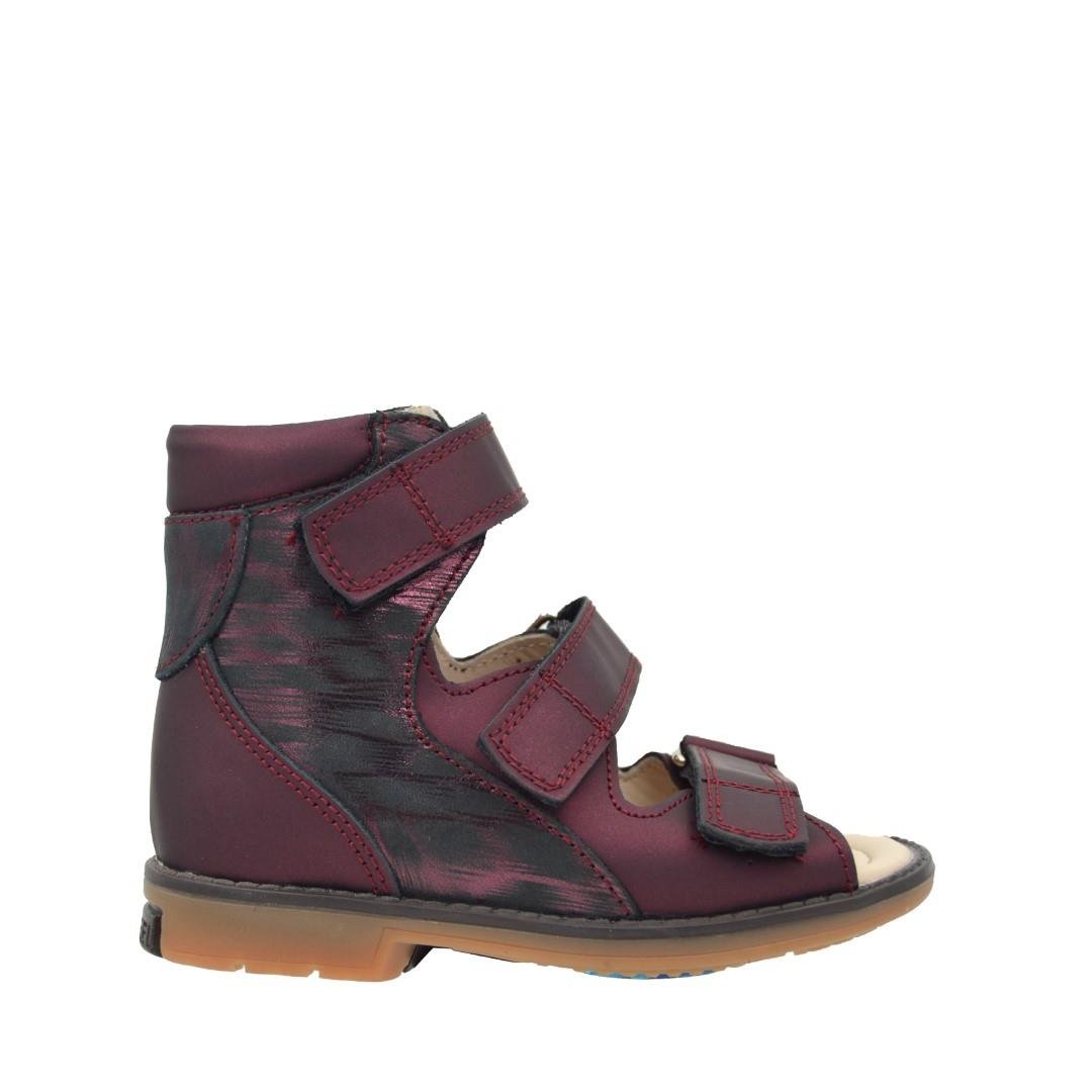 KategorisizOrtopedia Tam Ortopedik Bileği Yüksek Bebek Sandalet 1916 (21-25) BORDO