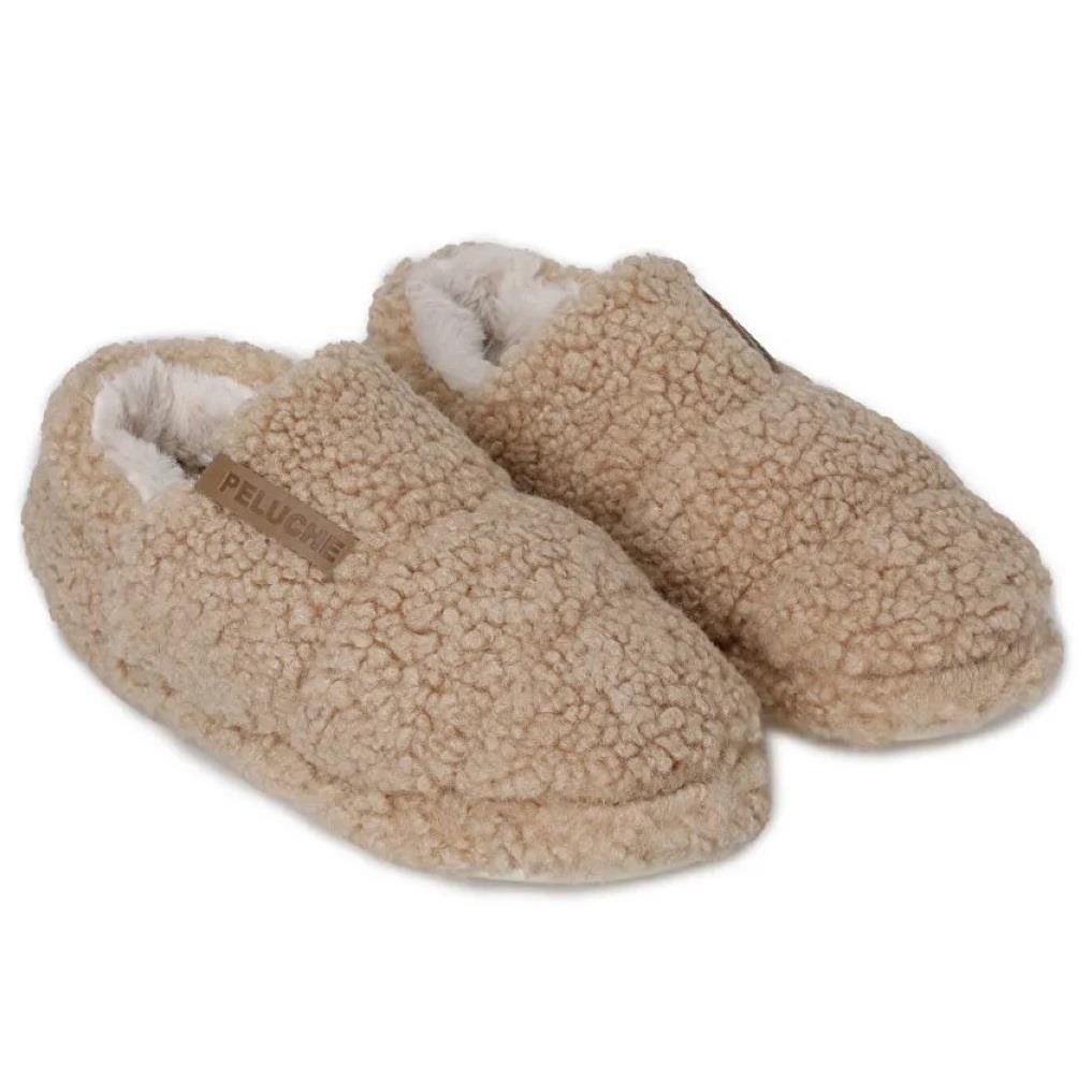 KategorisizPeluche Teddy Kadın Ev Terliği CAMEL