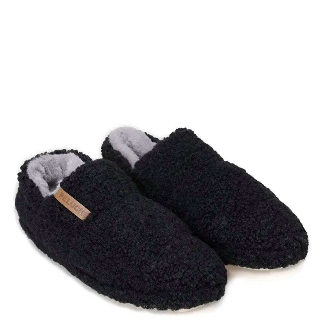 KategorisizPeluche Teddy Kadın Ev Terliği SİYAH