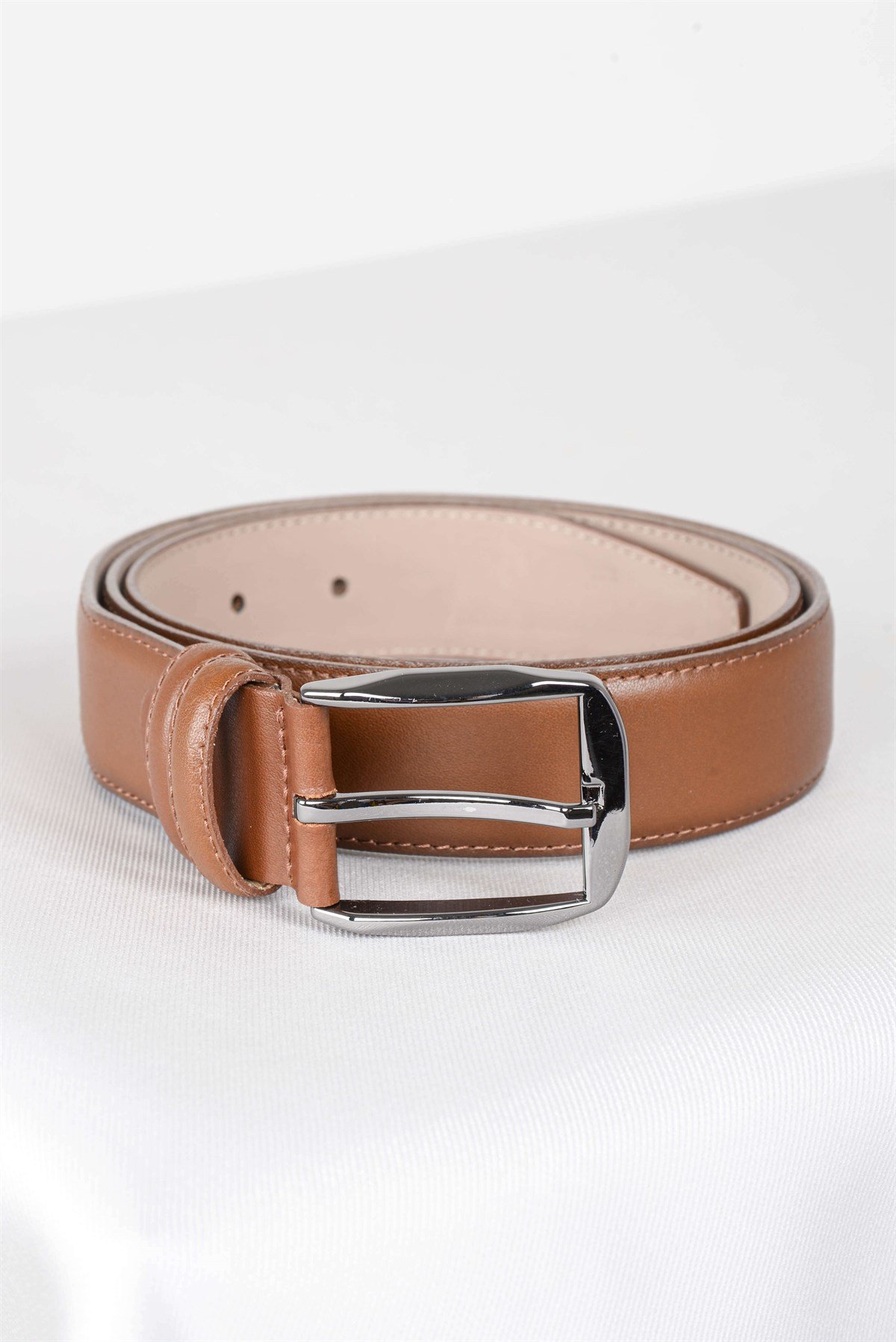 Maserto Kahverengi Kemer Düz Desenli