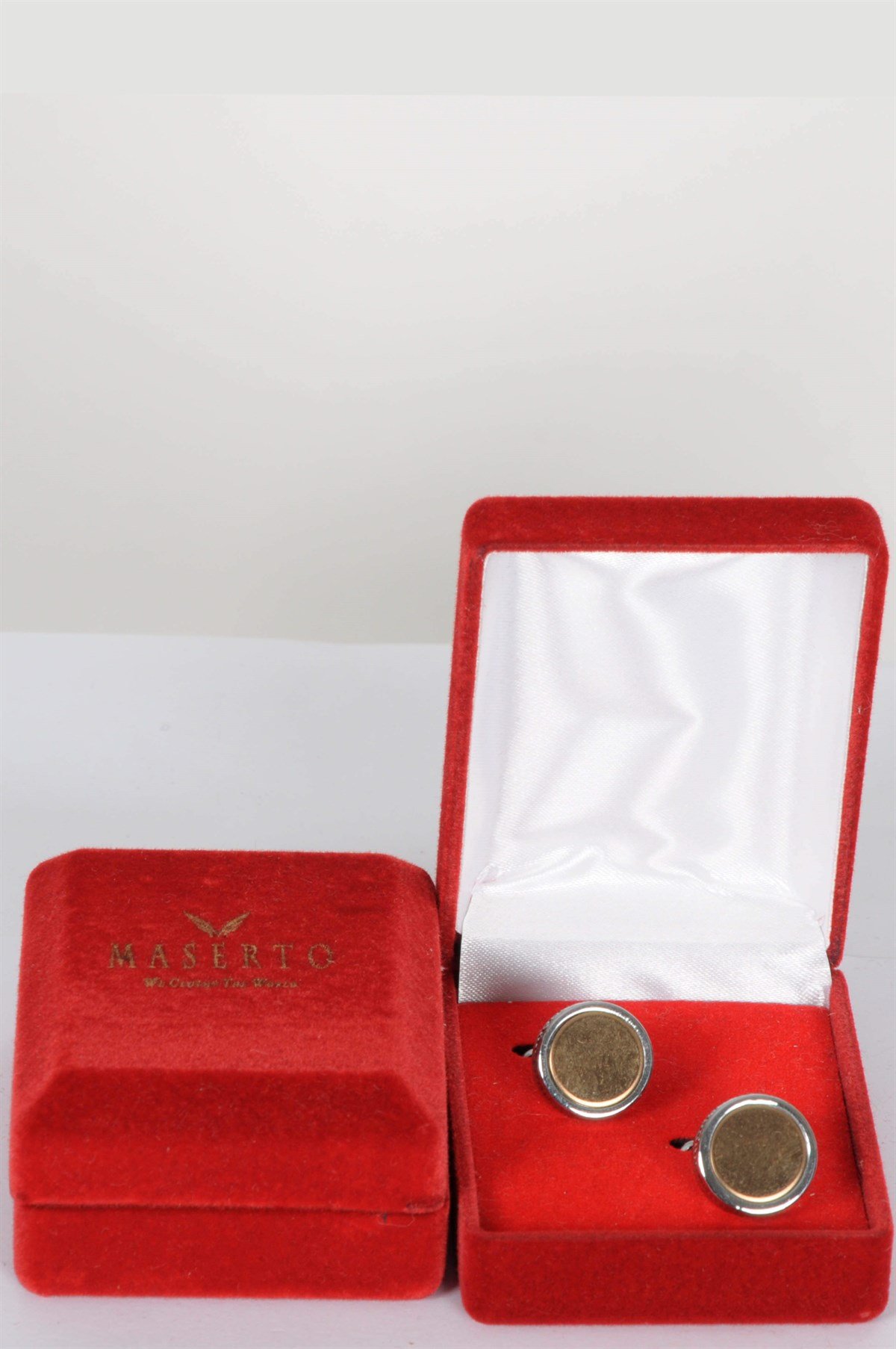 Maserto Klasik Altın Sarısı Kol Düğmesi