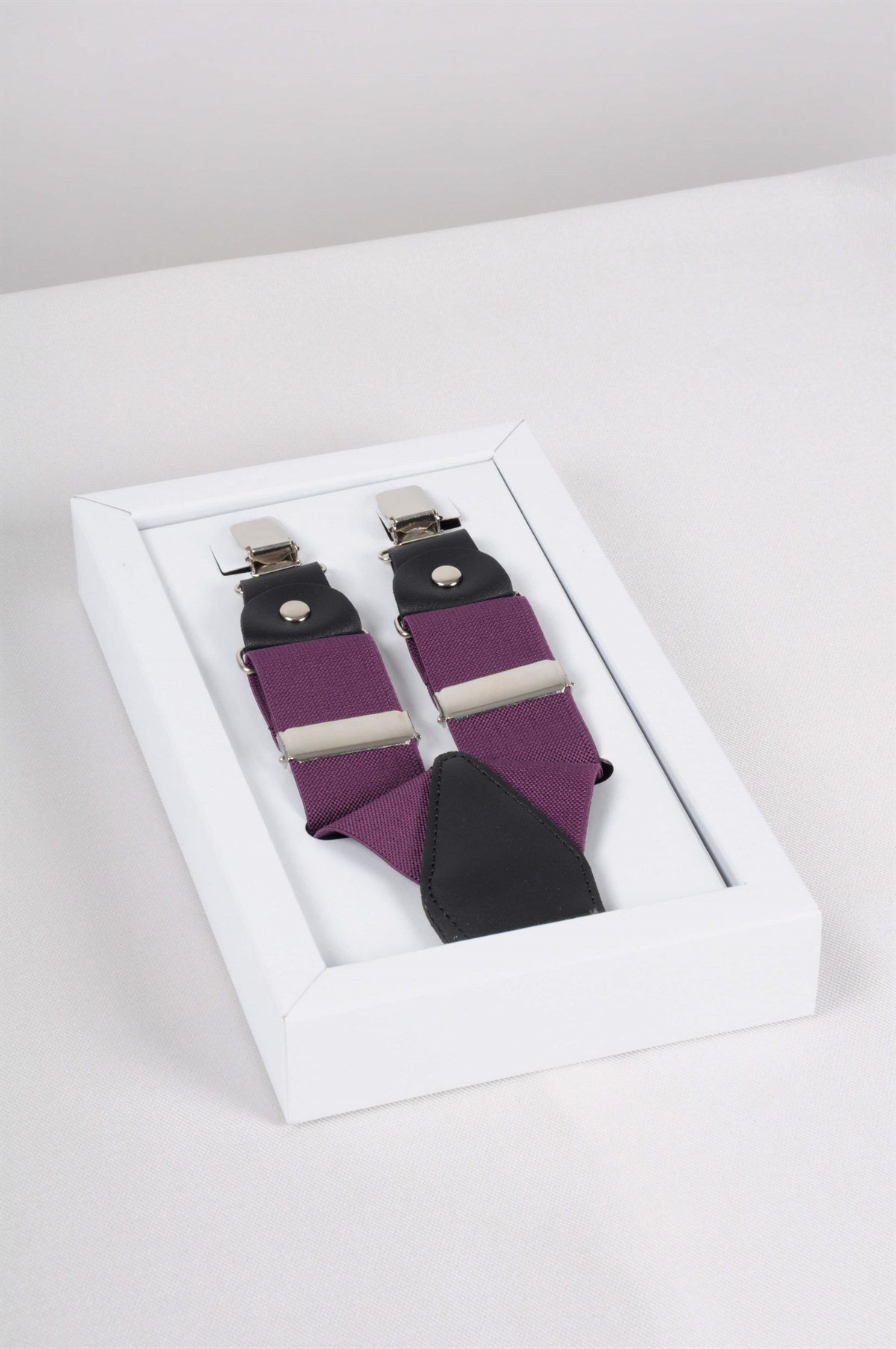 Maserto Mor Pantolon Askısı Kendinden Desenli