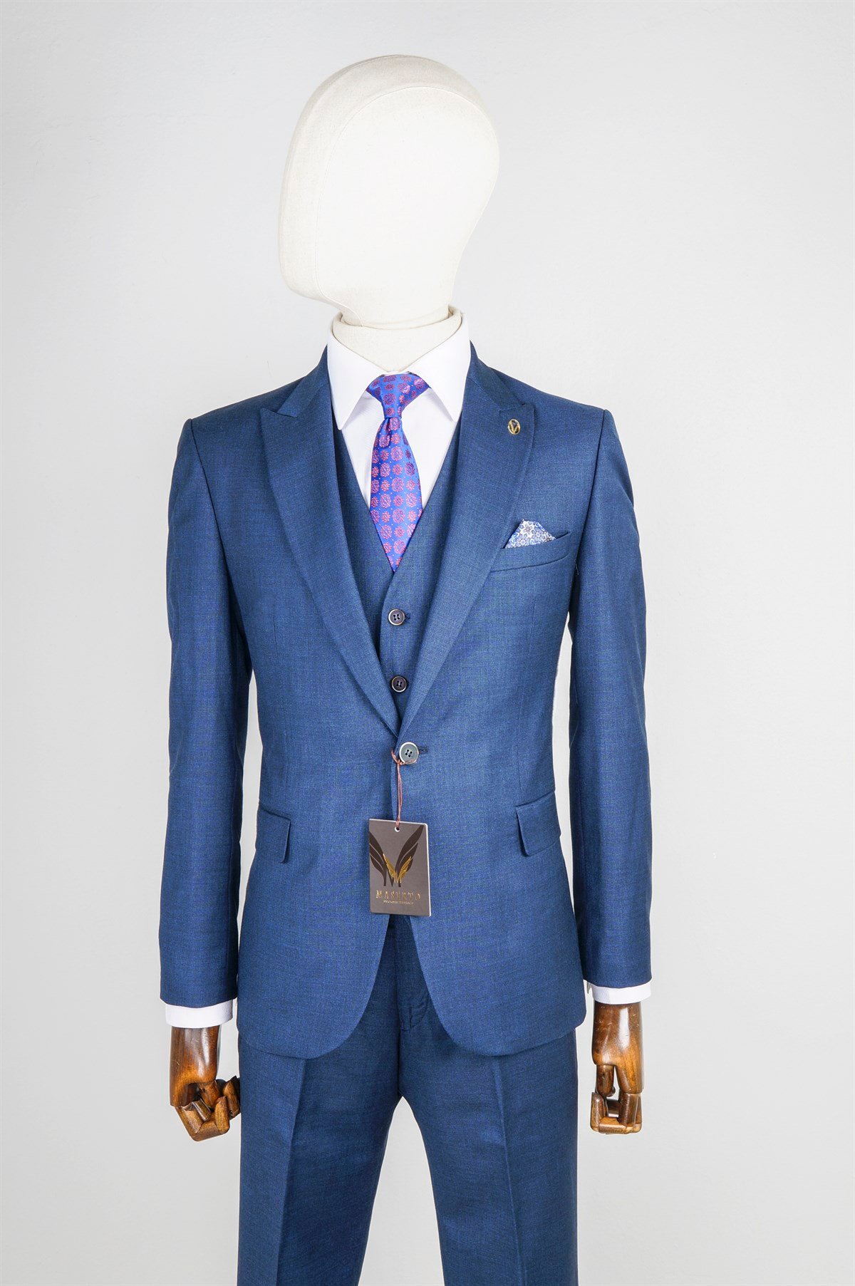 MASERTO Slim Fit Düz Desenli Takım Elbise