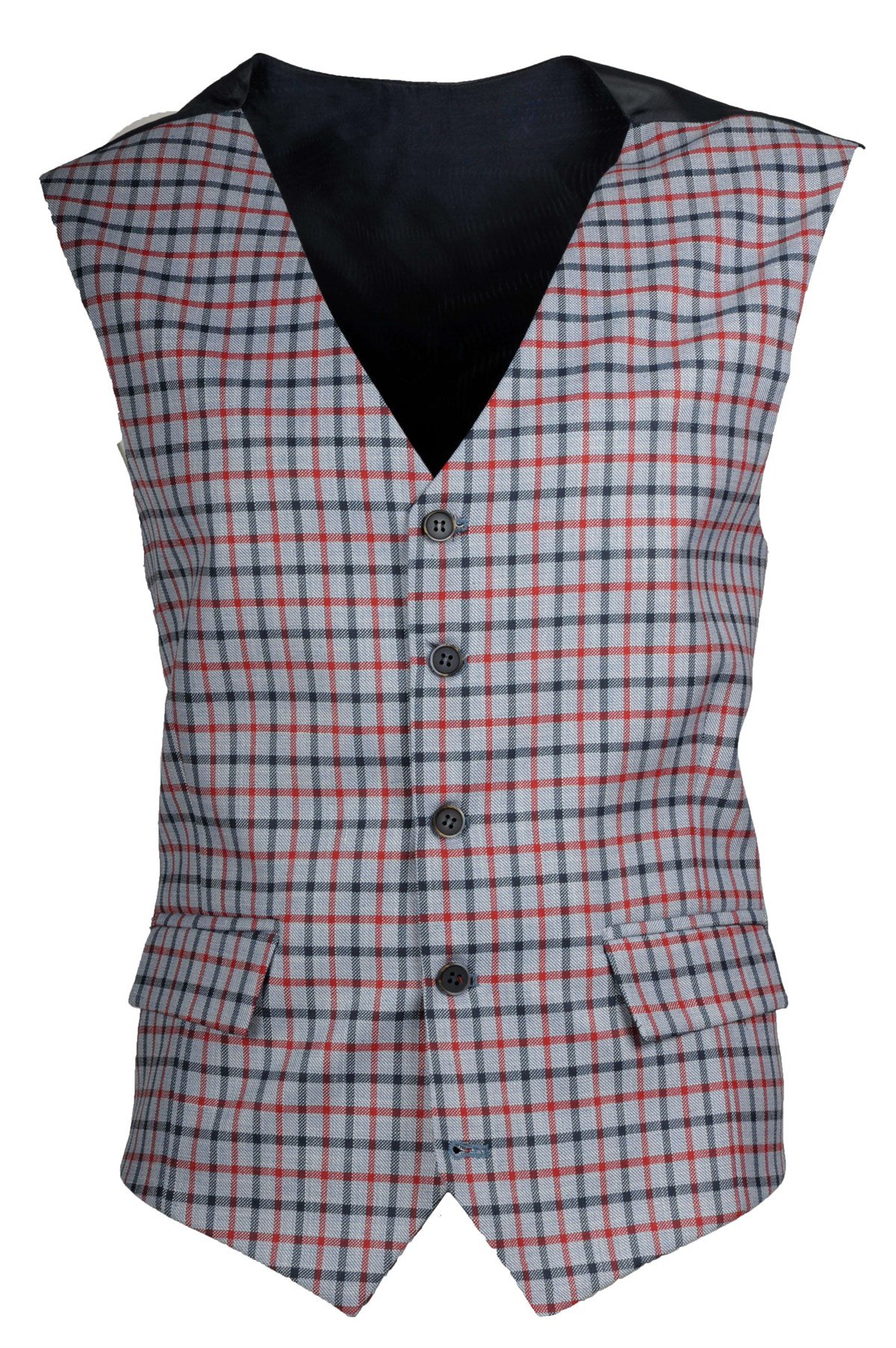 RENKLİ SLİM FİT ÇİZGİLİ YELEK