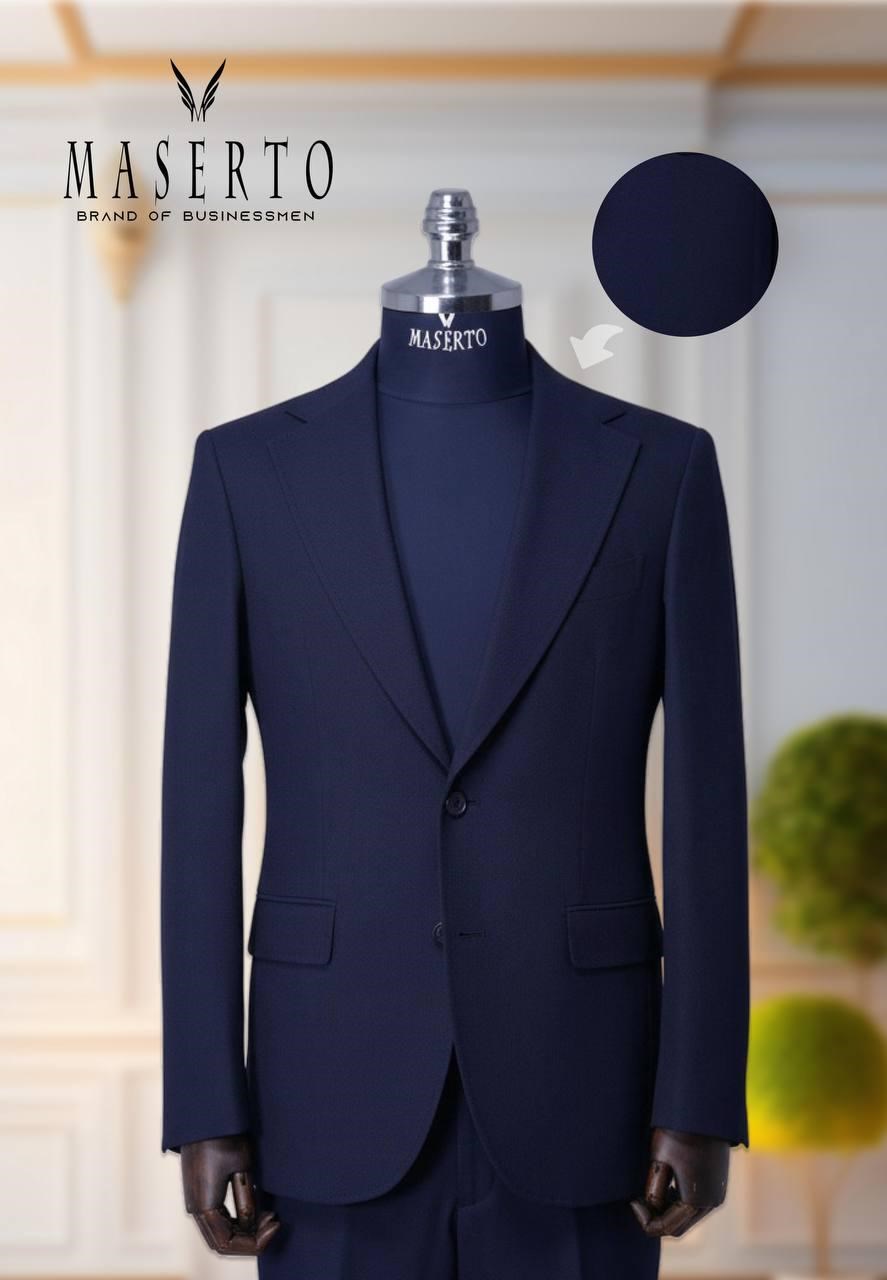 Maserto Erkek Lacivert Slim Fit Takım Elbise