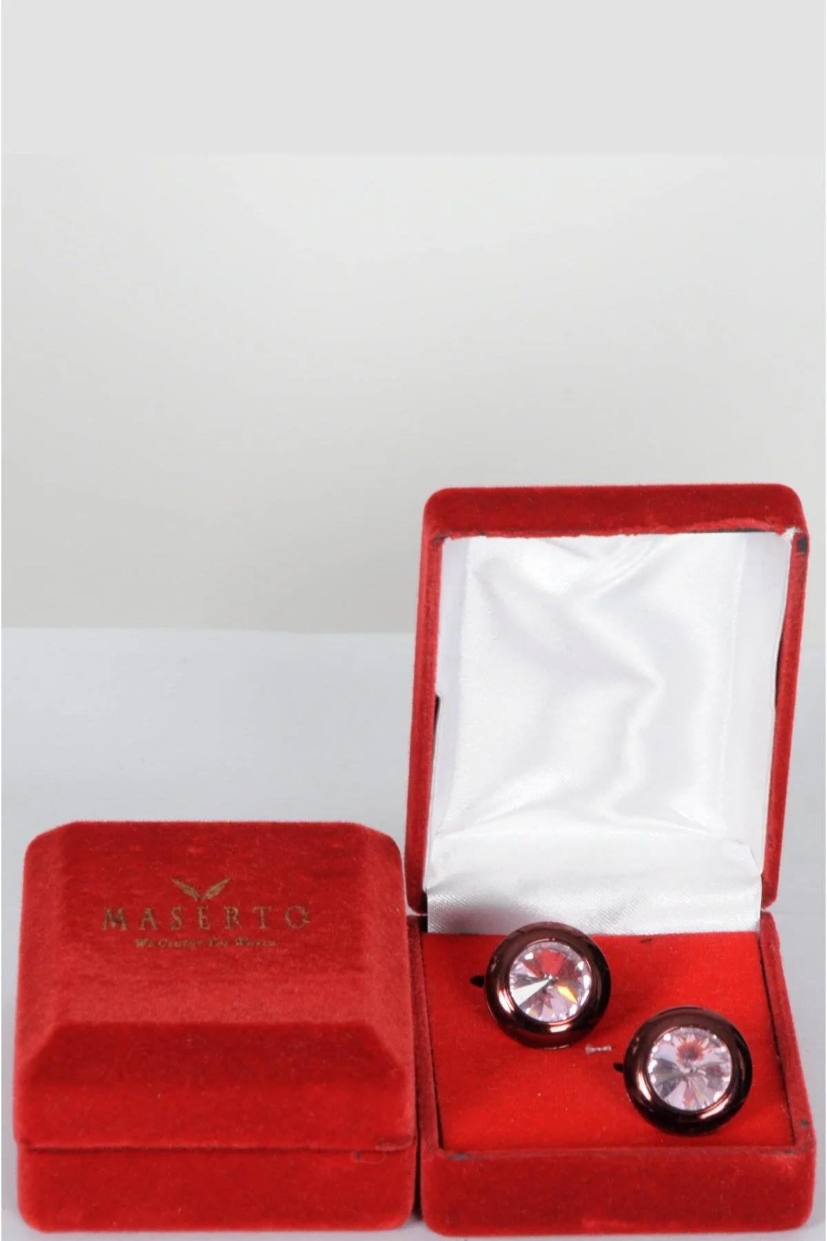 Klasik Taşlı Kol Düğmesi