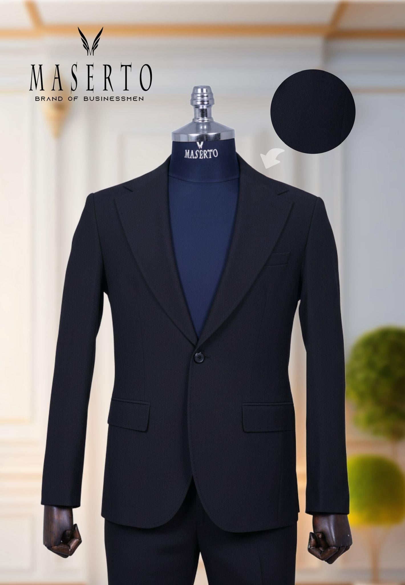 Erkek Tek Düğme Lacivert Slim Fit Takım Elbise