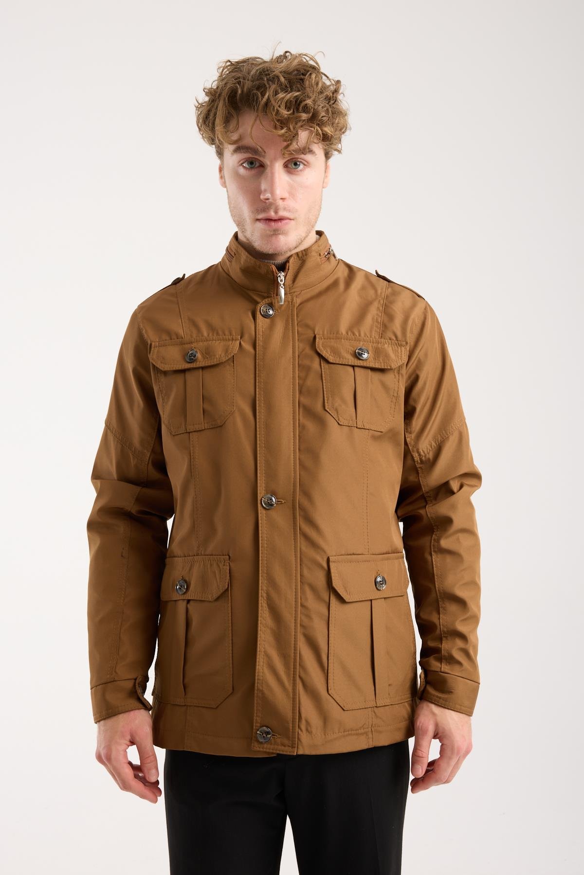 Maserto Cepli Mevsimlik Taba Erkek Mont