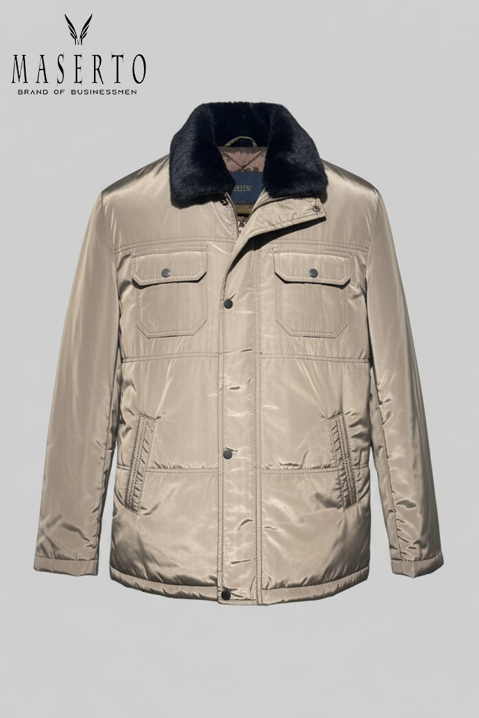 Maserto Unisex Fermuarlı Kapitone Mont - Su Geçirmez, Astarlı, Çift Cepli, Mevsimlik