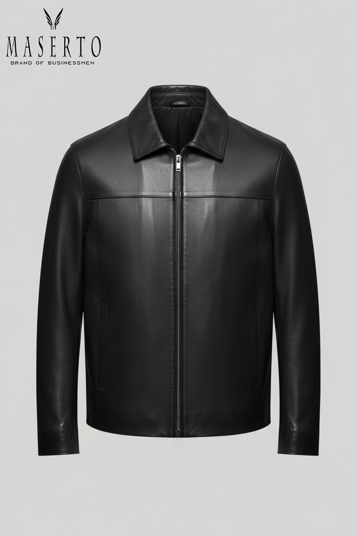 Erkek deri mont spor şık modern tasarım 