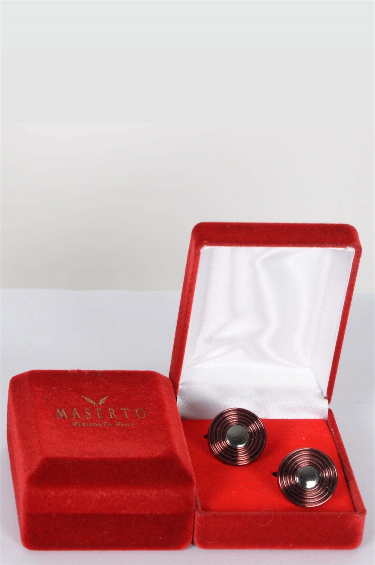 Maserto Klasik Bordo Kol Düğmesi