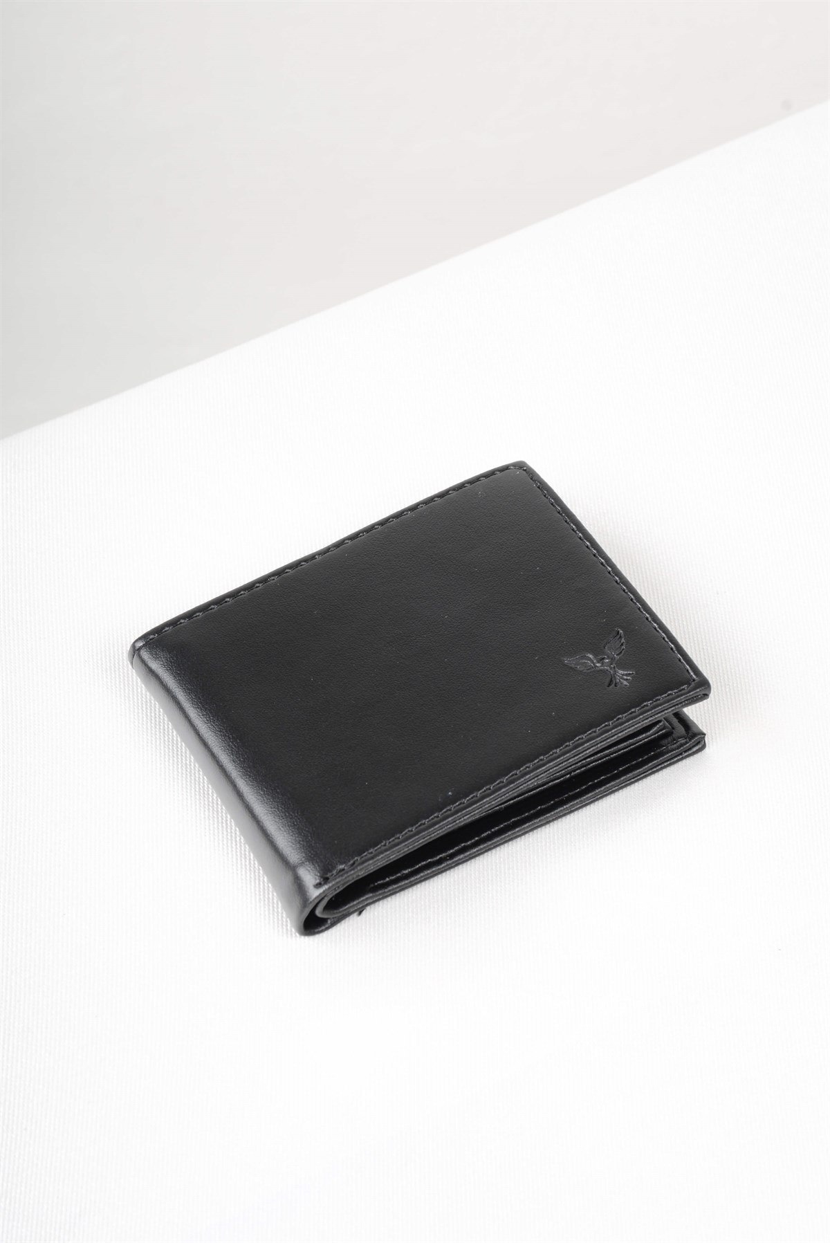 Maserto Siyah Cüzdan Düz Desenli