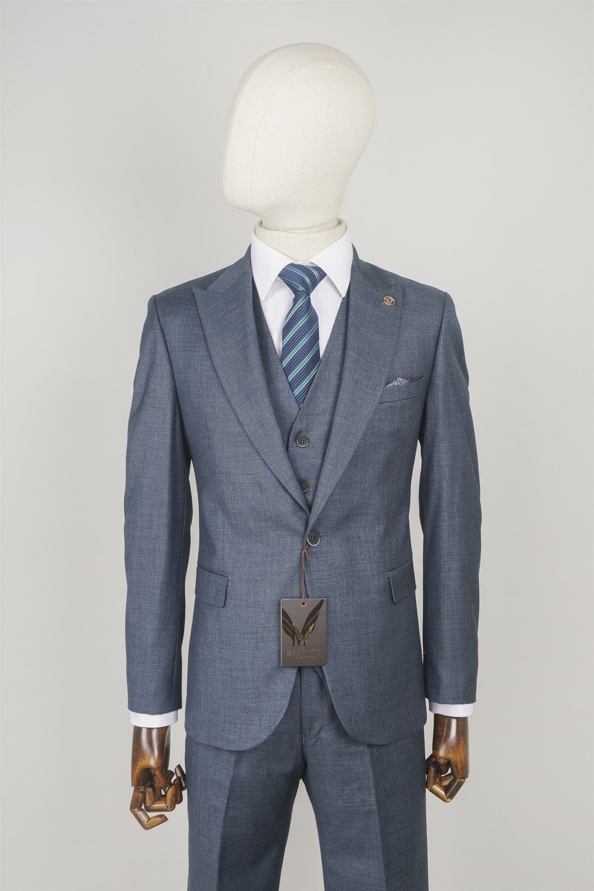 MASERTO Slim Fit Düz Desenli Takım Elbise