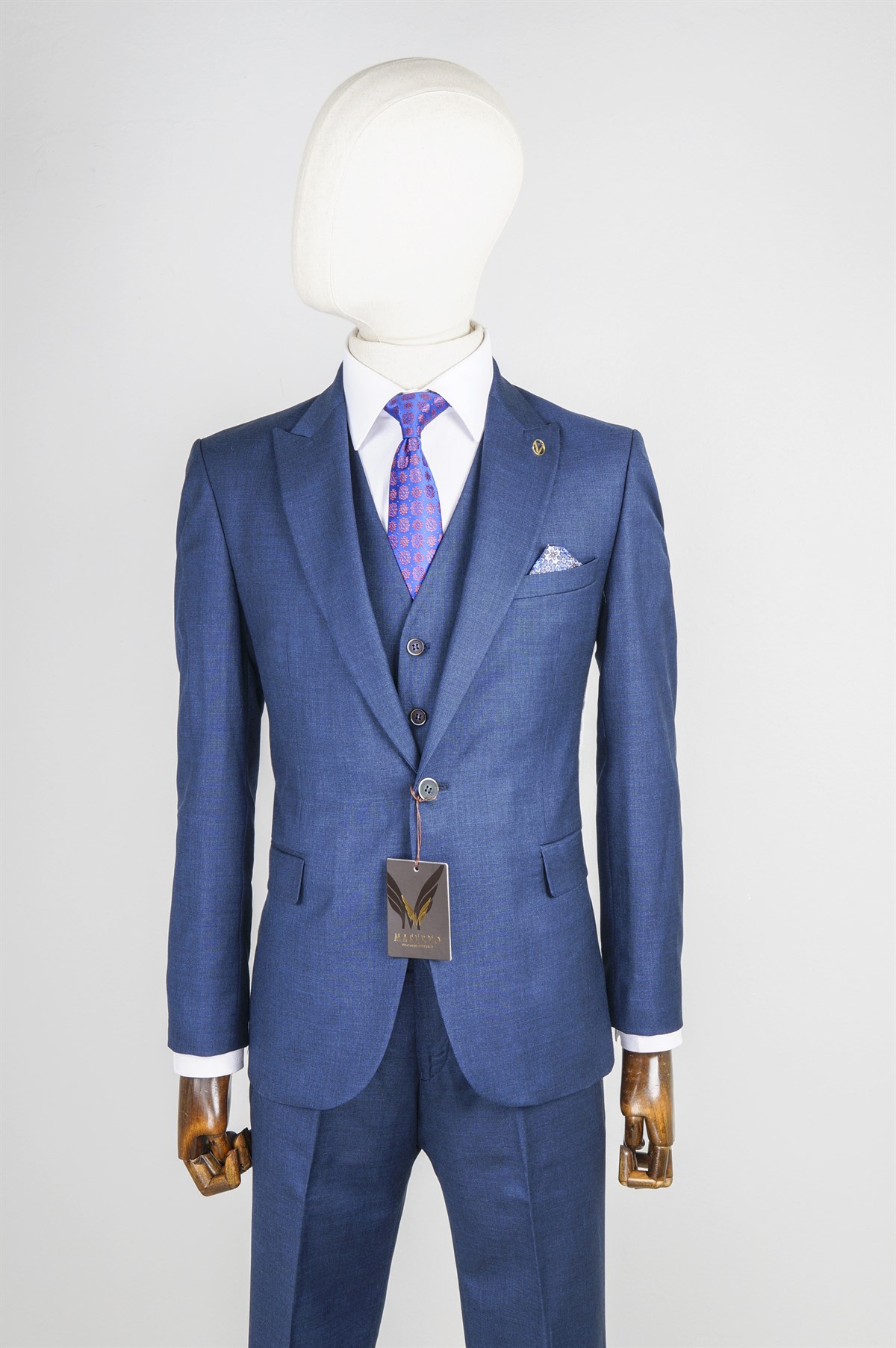 MASERTO Slim Fit Düz Desenli Takım Elbise