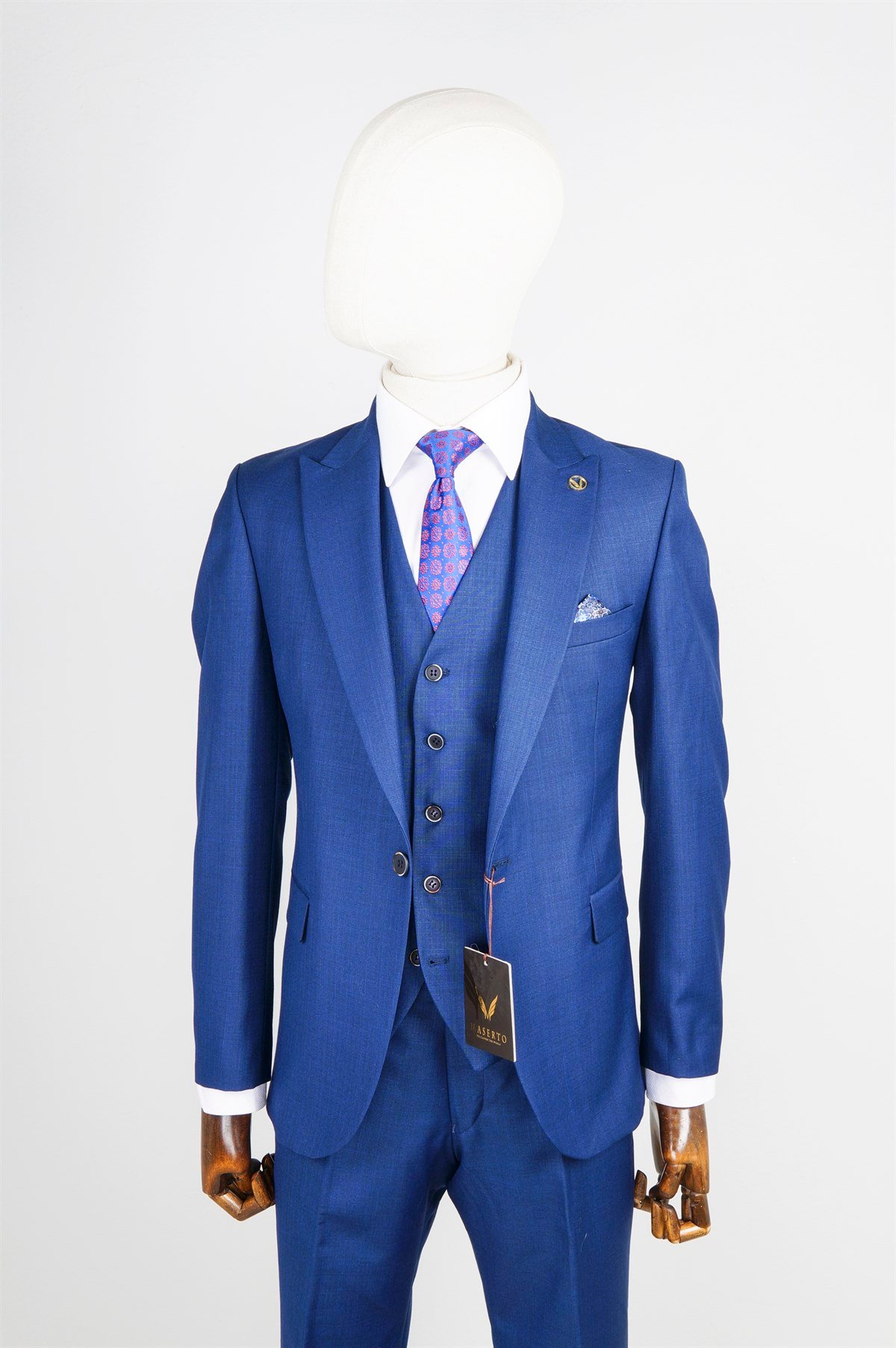 MASERTO Slim Fit Düz Desenli Takım Elbise