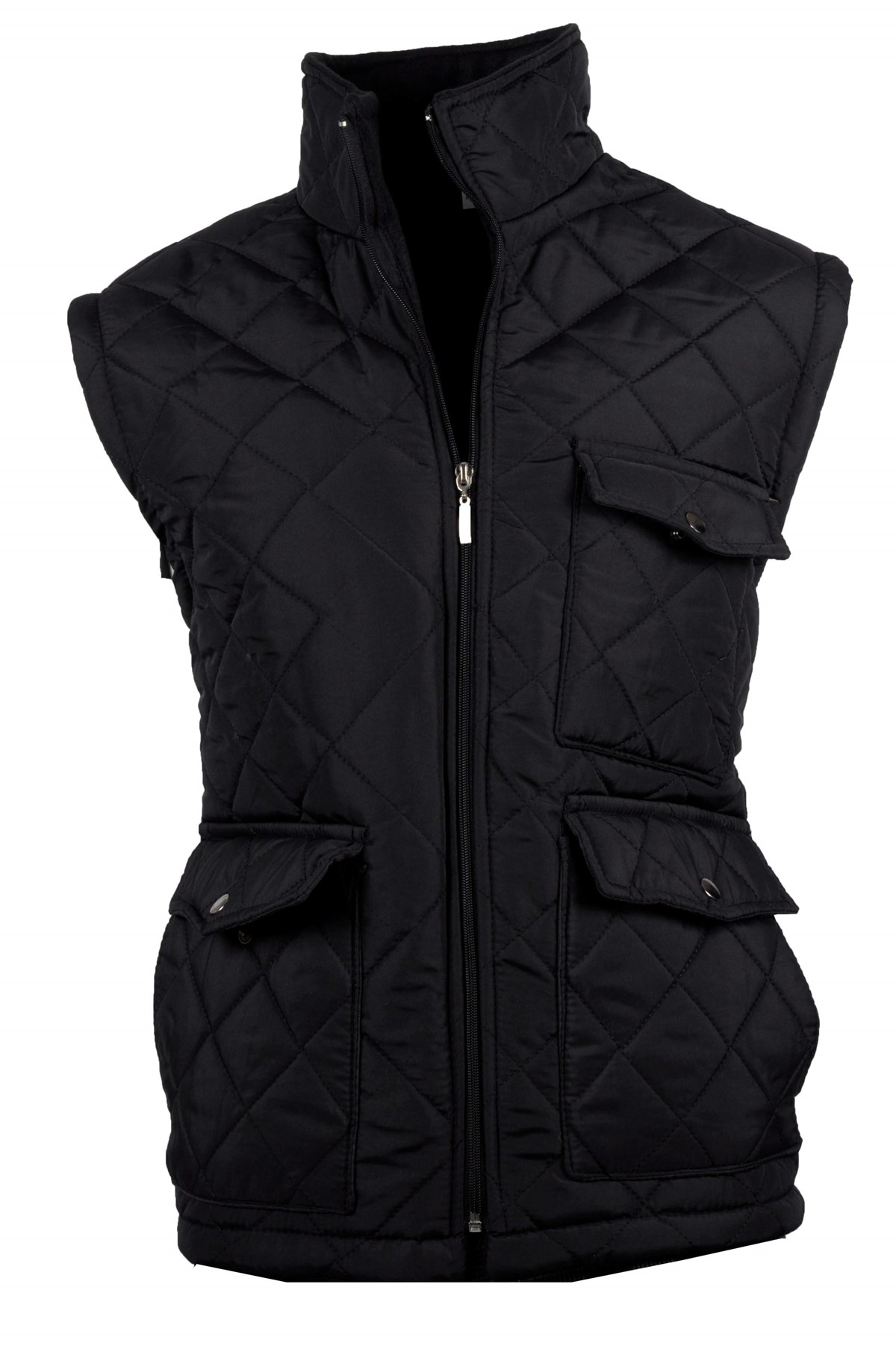 Maserto Slim Fit Siyah Spor Yelek