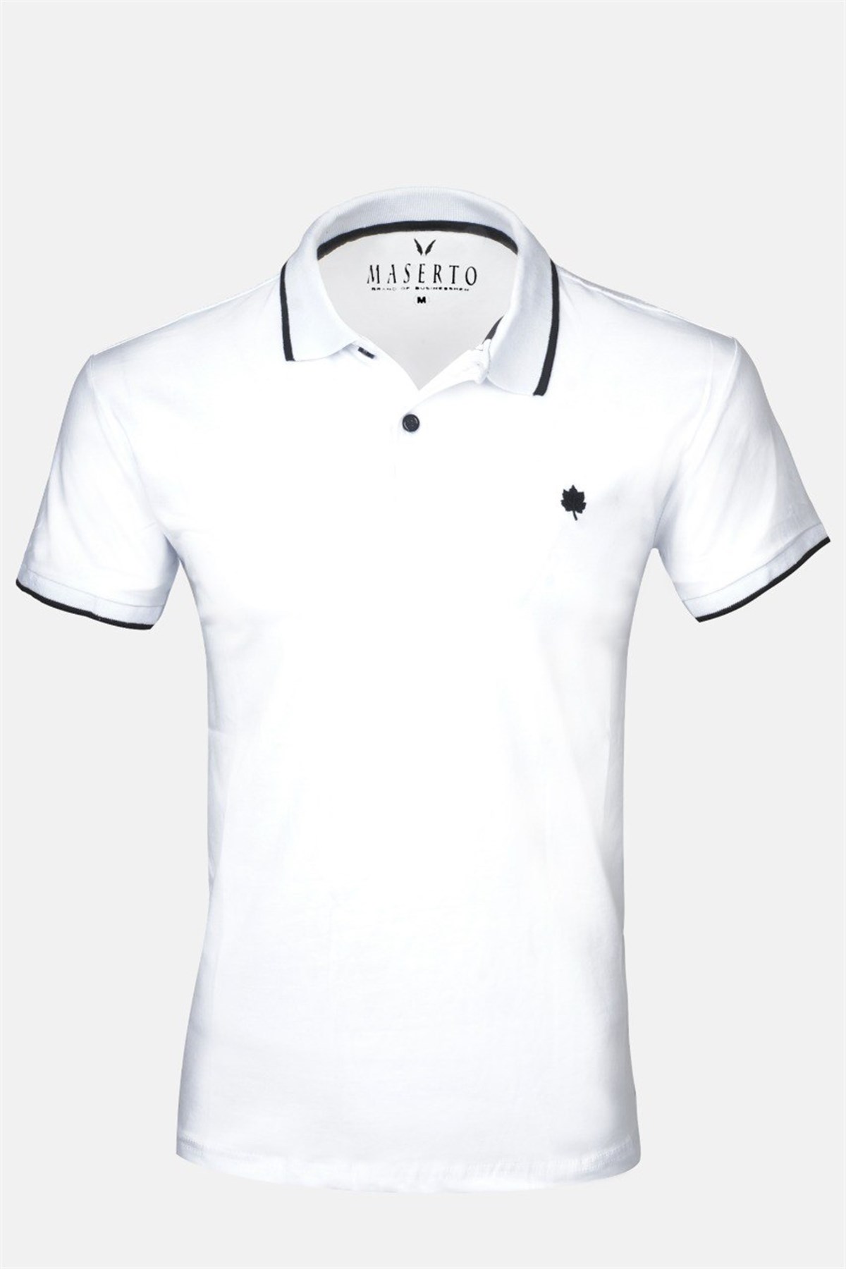 Maserto Slimfit Tişört Beyaz