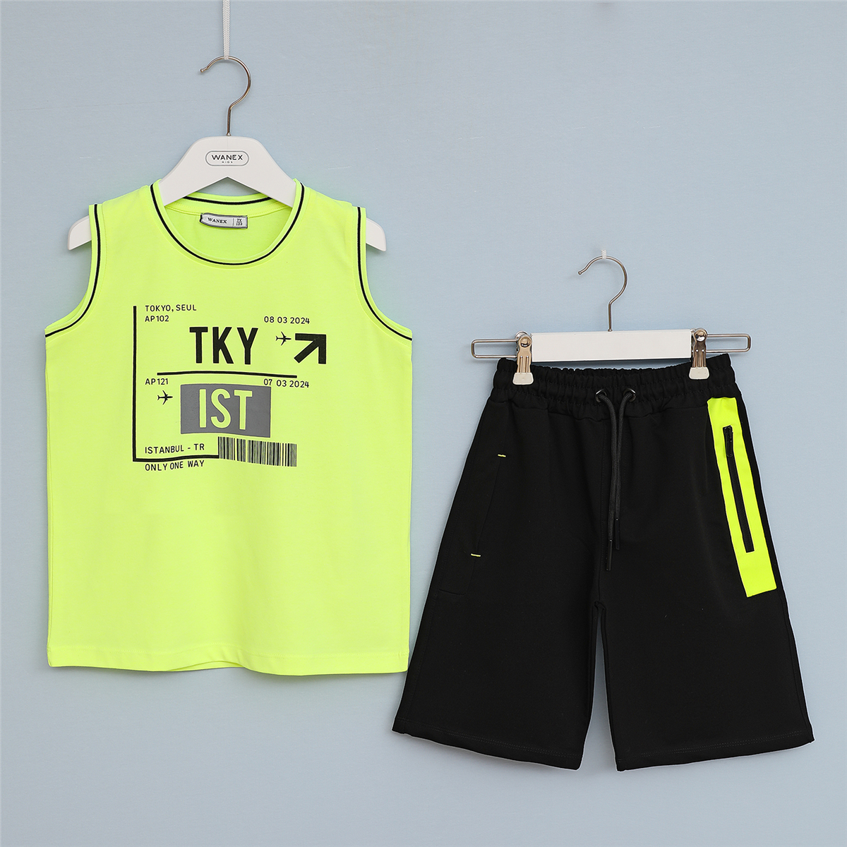 ERKEK ÇOCUK O Yaka Kısa Kol Outlet Alt - Üst Takım  - (7 Yaş-12 Yaş) - 6 Adet  - 11572