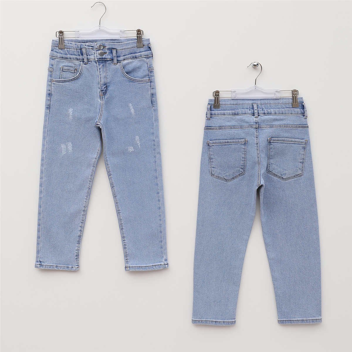 KIZ ÇOCUK İnce Yazlık Pantolon  - (8 Yaş-13 Yaş) - 6 Adet  - 22259