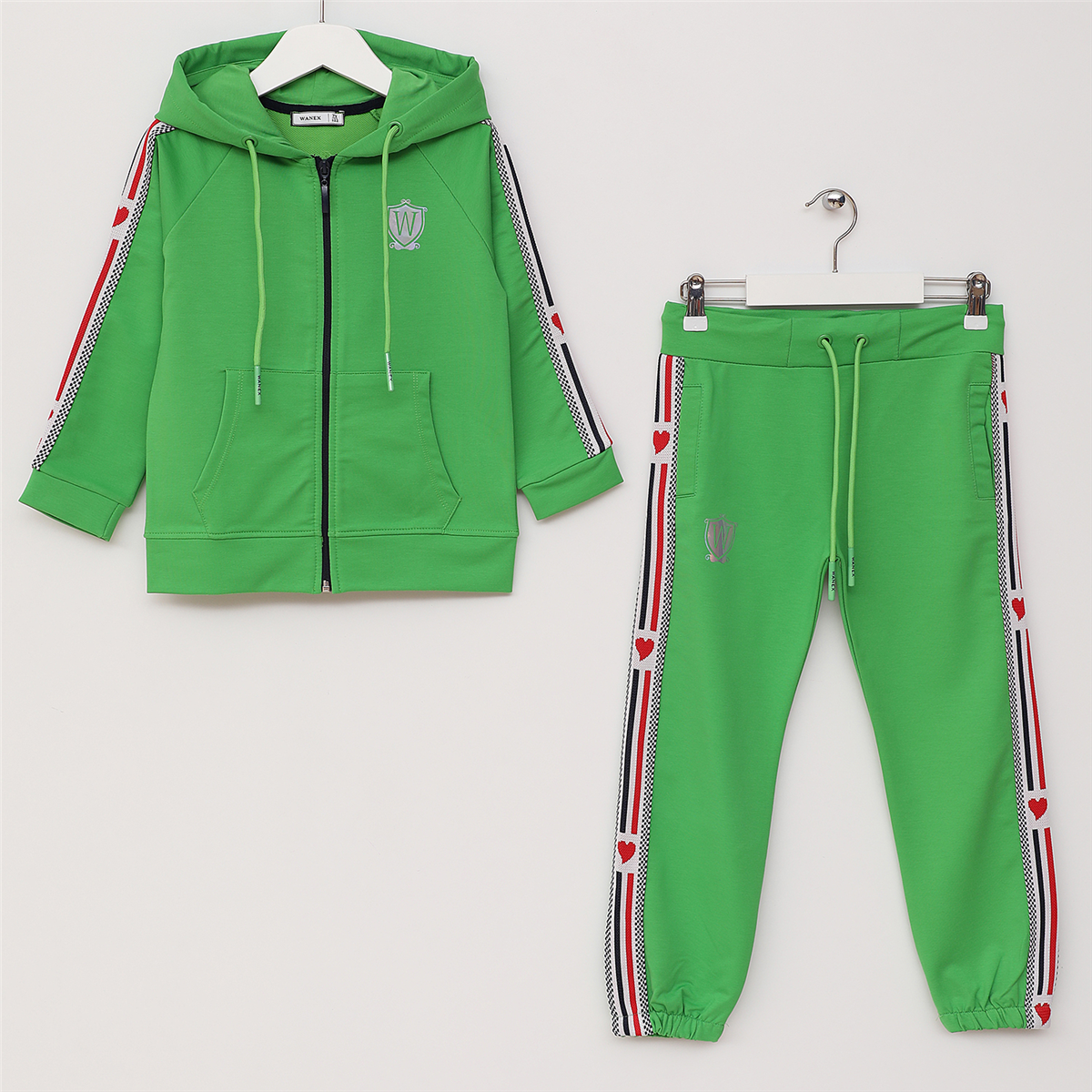 KIZ ÇOCUK Kapüşonlu Uzun Kol İnce Outlet Alt - Üst Takım  - (7 Yaş-12 Yaş) - 6 Adet  - 21963