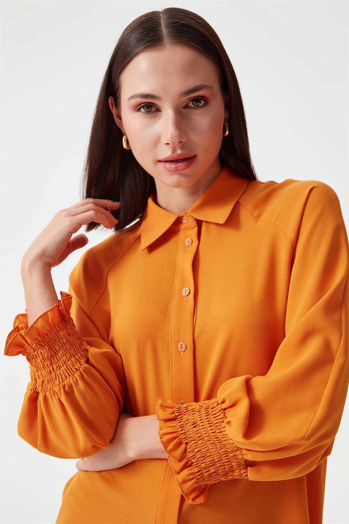 Raglan Sleeve Shirt - Orange