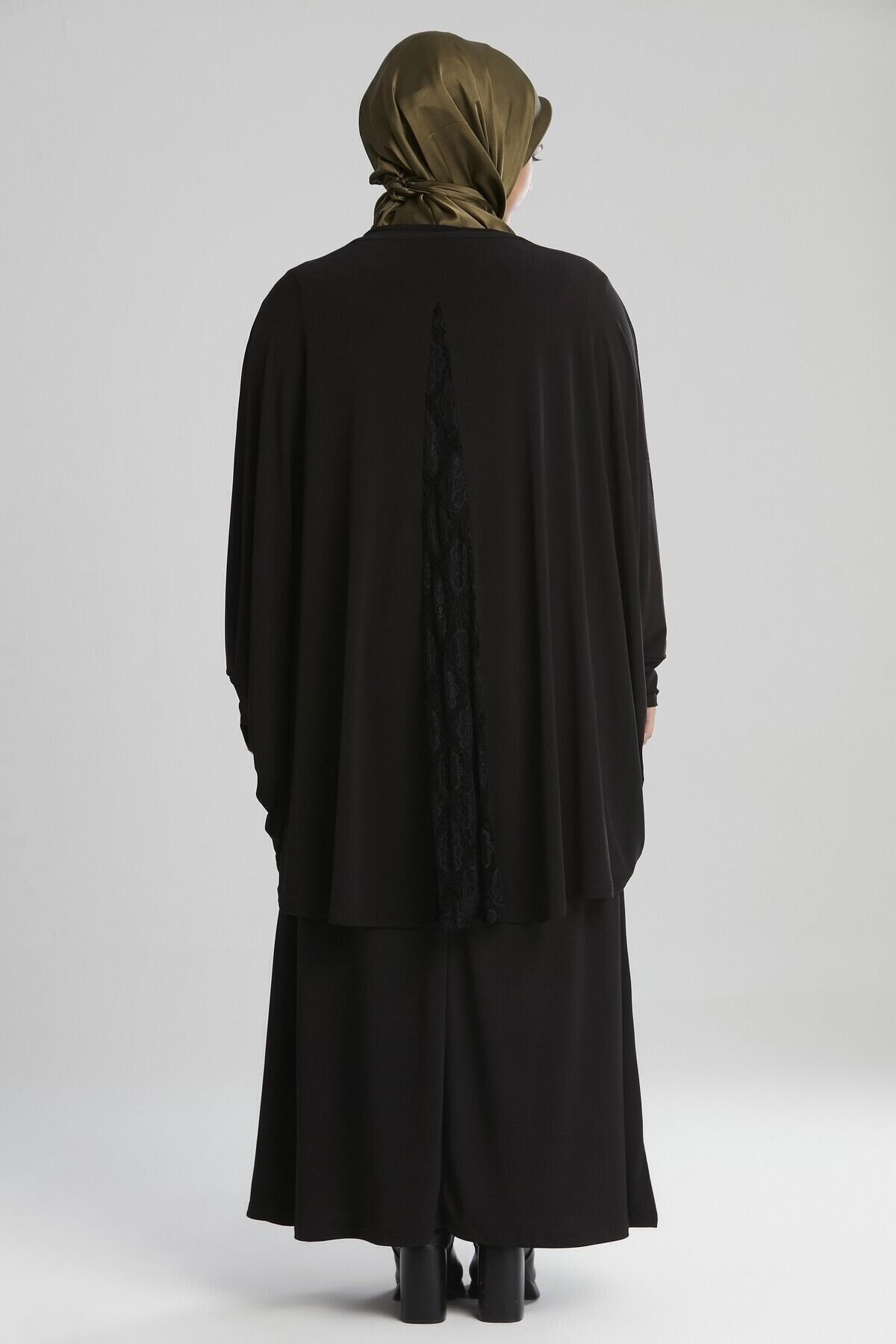 Venn Büyük Beden Elbise Takım - Siyah