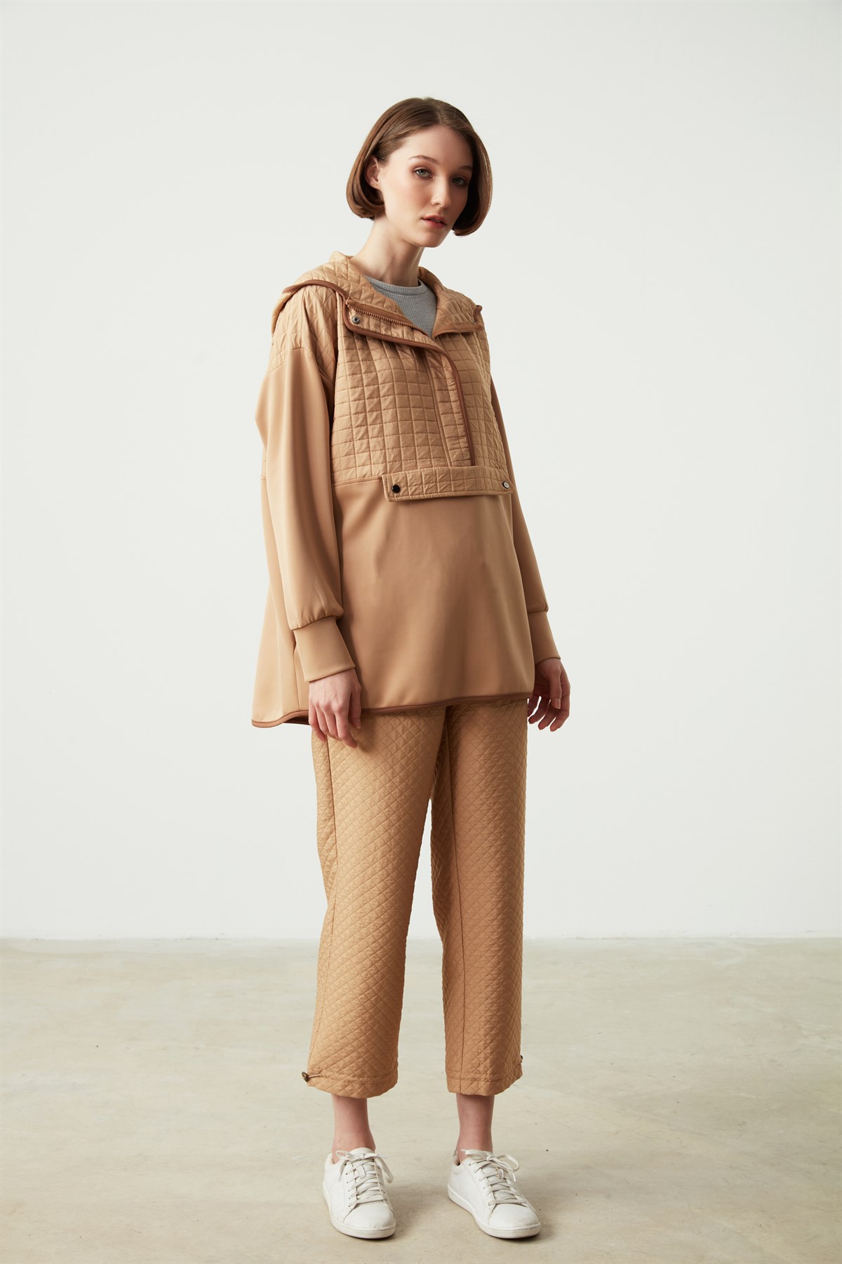 Tuğba Kapüşonlu Sweat - Camel