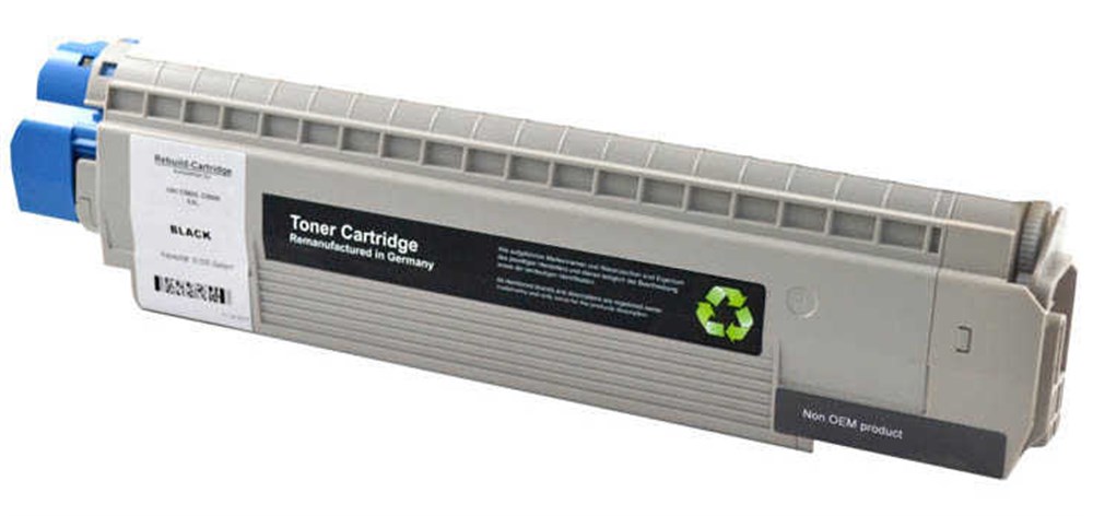 Oki C801 Toner, 44643008 C801 C821 Siyah Muadil Toner, 7.000 Sayfa.