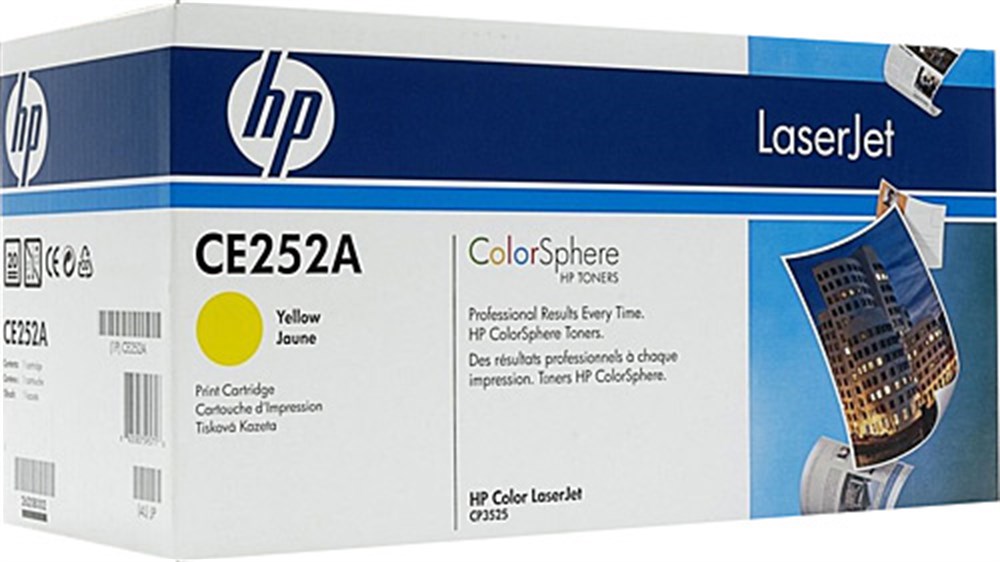 HP CE252A Renkli Orijinal Toner - Sarı