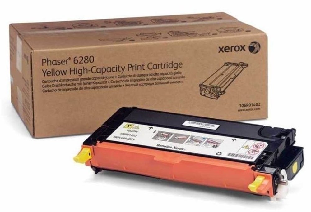 Xerox Phaser 6280 Orijinal Toner - Yüksek Kapasite - 106R01402 Sarı