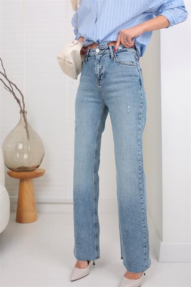 Açık Mavi Tırnaklı Butt Cut Jean (2001-2)