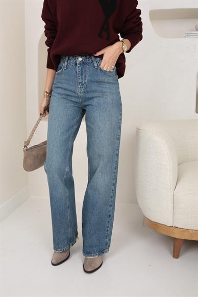 Açık Mavi Wide Leg Jean(1919-1)