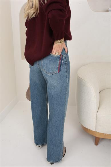 Açık Mavi Wide Leg Jean(1919-1)