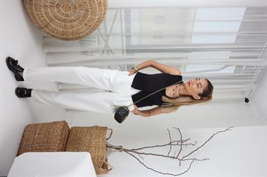 Agraflı Atlas Siyah Yelek