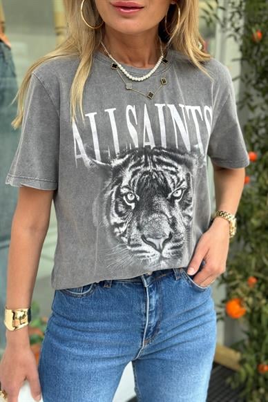 Allsaint Baskılı Yıkamalı Tshirt