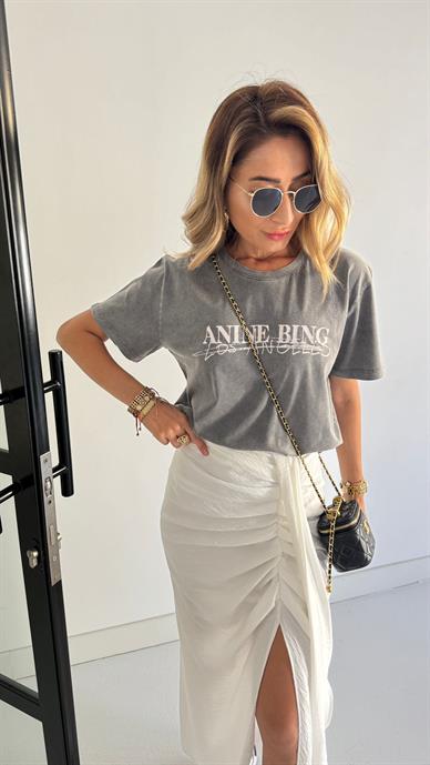 Anine Bing Los Angeles Baskılı Yıkamalı Tshirt