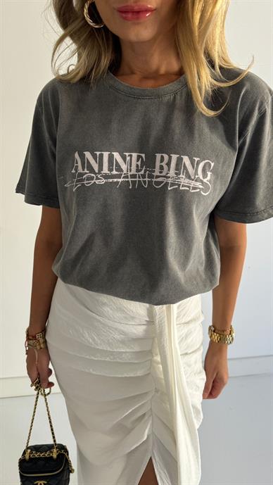Anine Bing Los Angeles Baskılı Yıkamalı Tshirt